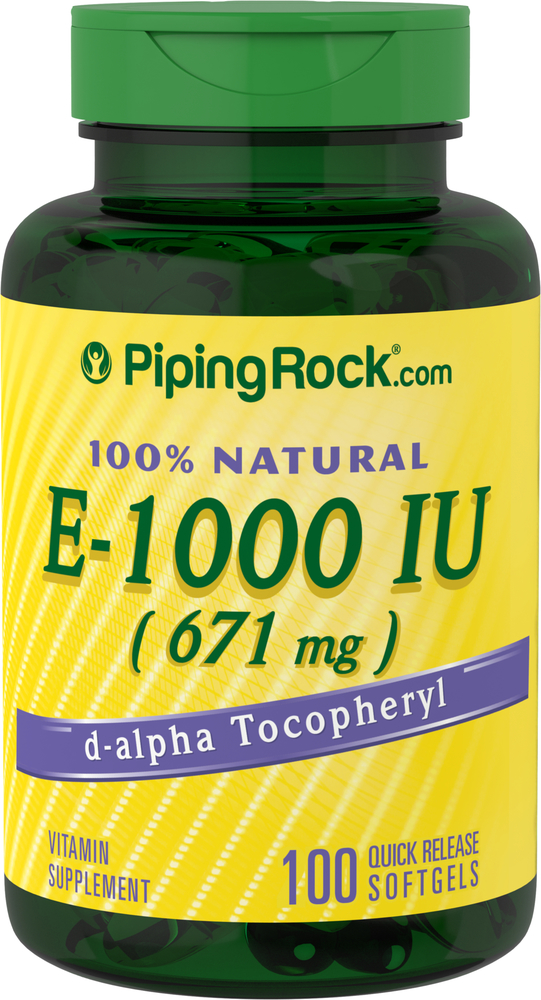 100 natural vitamin e 1000 iu 100 quick release softgels 1531
